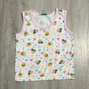 Disney Whimsical Pink and Yellow Tank Top 3-6M